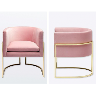 Кресло JULIUS CHAIR с золотым основанием (реплика)