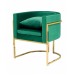 Кресло JULIUS CHAIR с золотым основанием (реплика)
